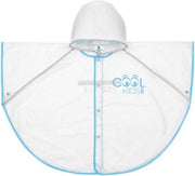 Perletti Regenponcho Junior Maat 110-116 Transparant Blauw