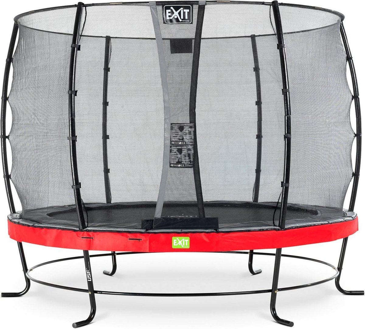 Trampoline EXIT Elegant - ø305cm met net Economy - rood