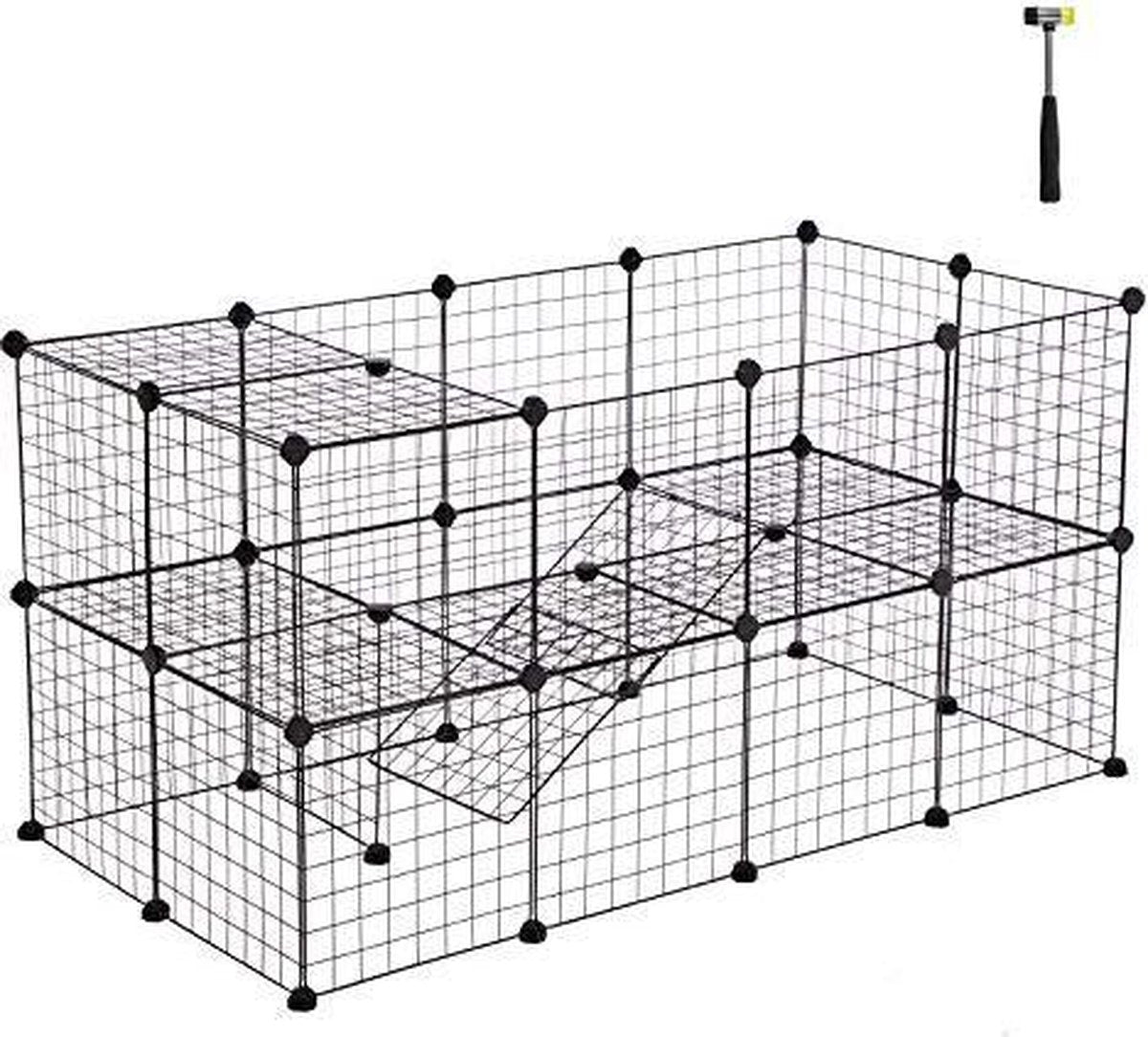 Songmics / Vasagle Aanpasbare Box Voor Huisdieren - Huisdierenbox - Bench - Bench Voor Honden - 143 x 71 x 73 cm