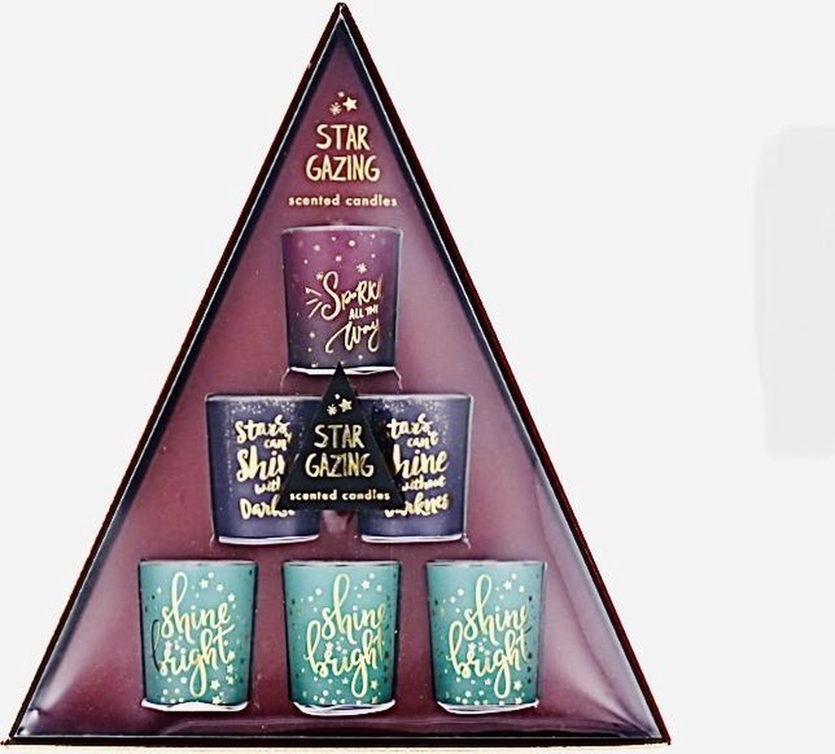 Luxe geschenkset 6 minikaarsen - Gift of Joy - scented candle - kerstcadeau/kerstgeschenk - giftset - kerstversieringggg