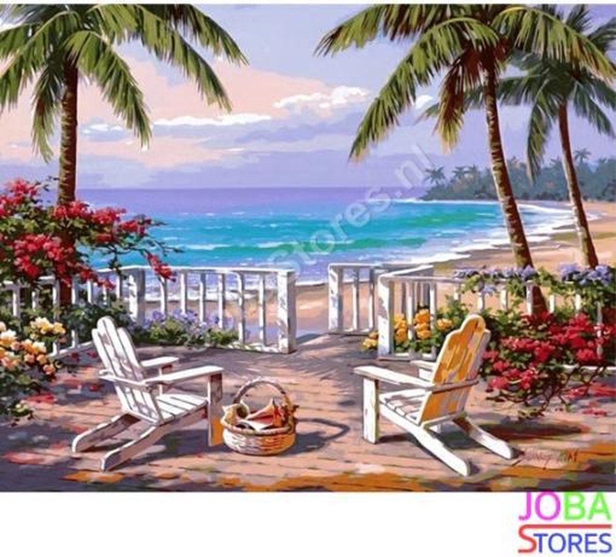 Schilderen op nummer "JobaStores®" Terras 40x50cm