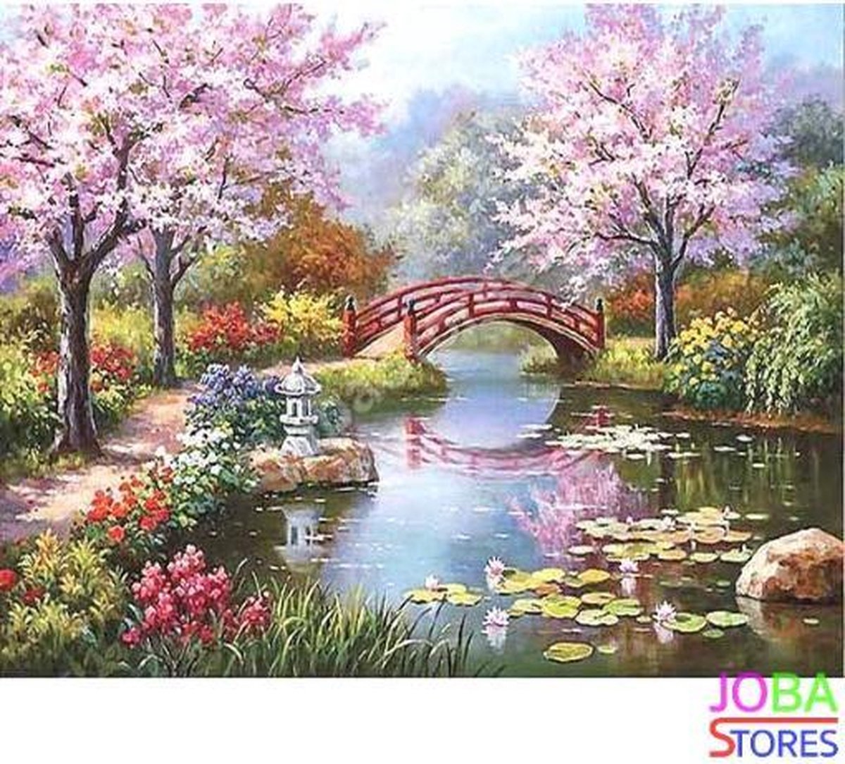 Schilderen op nummer "JobaStores®" Japanse Tuin 40x50cm