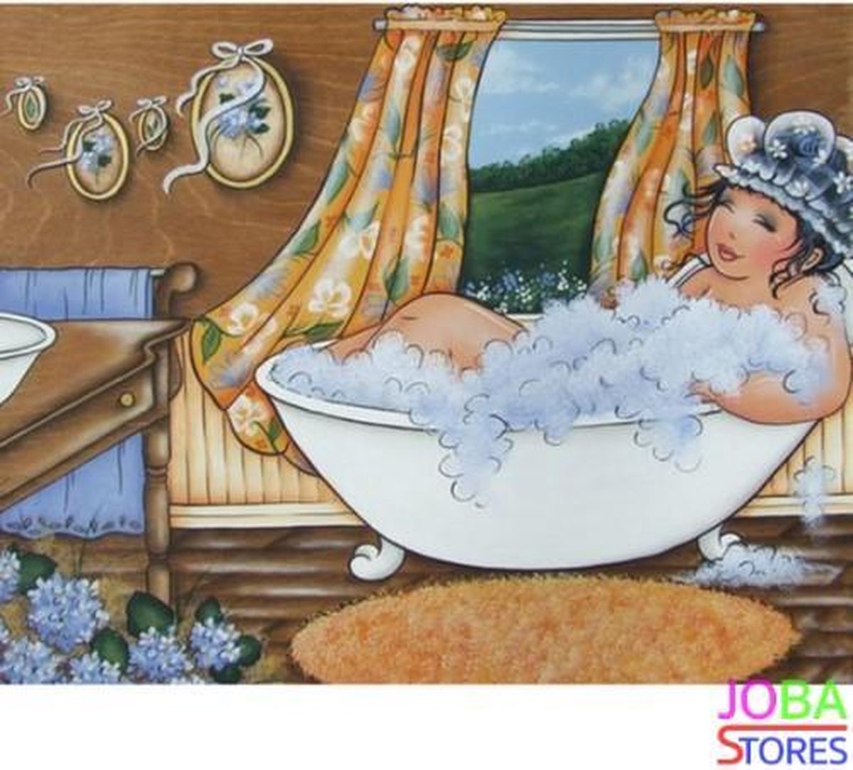 Diamond Painting "JobaStores®" Dikke Dames 02 - volledig - 40x30cm