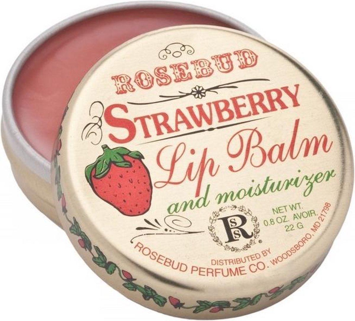 Rosebud Salve Strawberry - 22 gram - Lippenbalsem