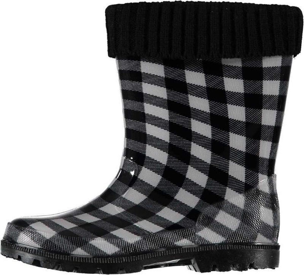 Xq Footwear Regenlaarzen Junior Rubber Zwart/wit Maat 36