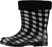 Xq Footwear Regenlaarzen Junior Rubber Zwart/wit Maat 36
