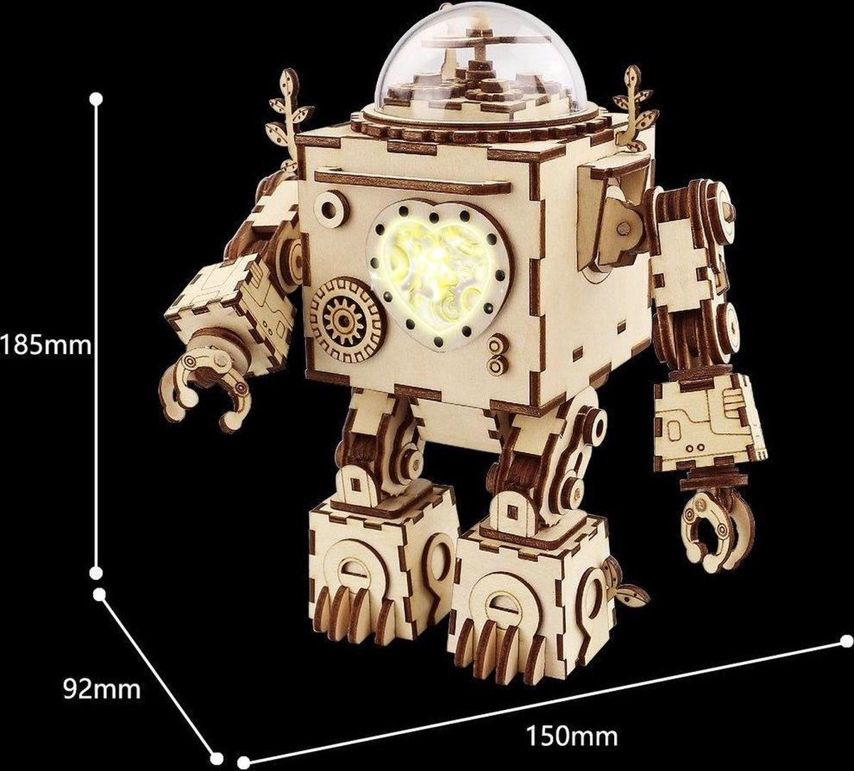 Robotime Orpheus AM601 - Houten Modelbouw - Muziekdoos - Steampunk - DIY