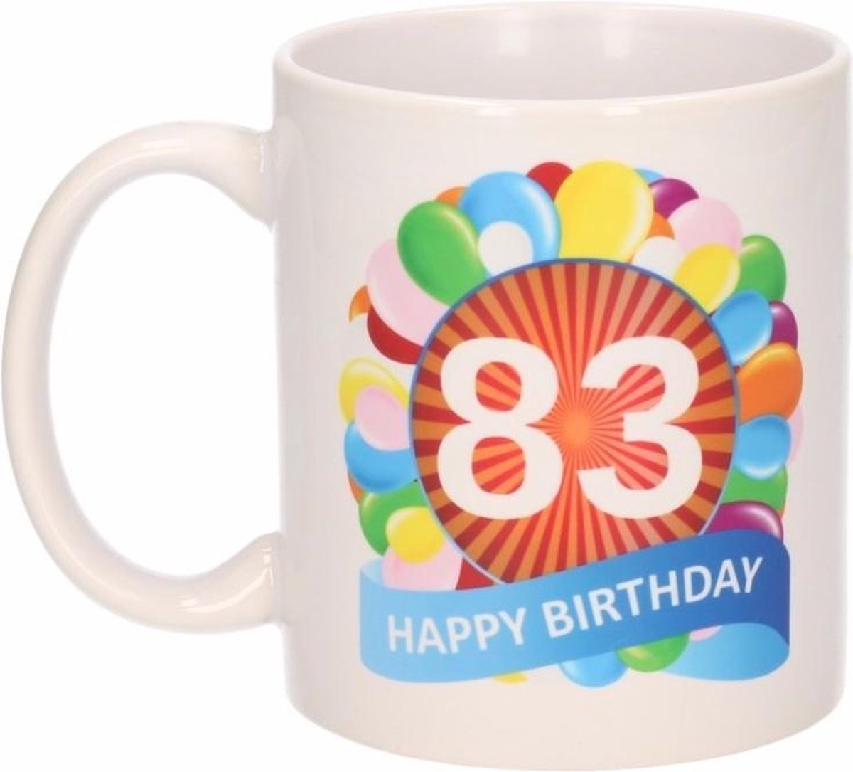 Verjaardag ballonnen mok / beker 83 jaar
