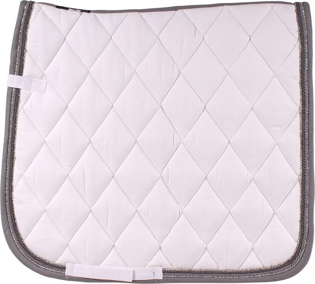 Horsegear Zadeldek  Deluxe - White-grey - dressuur Middel