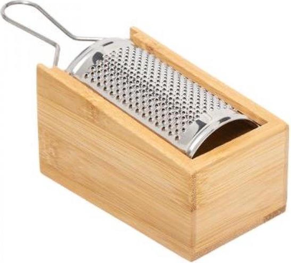 5Five®  Rasp met Bamboe Opvangbakje Keukenrasp Handrasp Kaasrasp | Duurzaam | Ecologisch