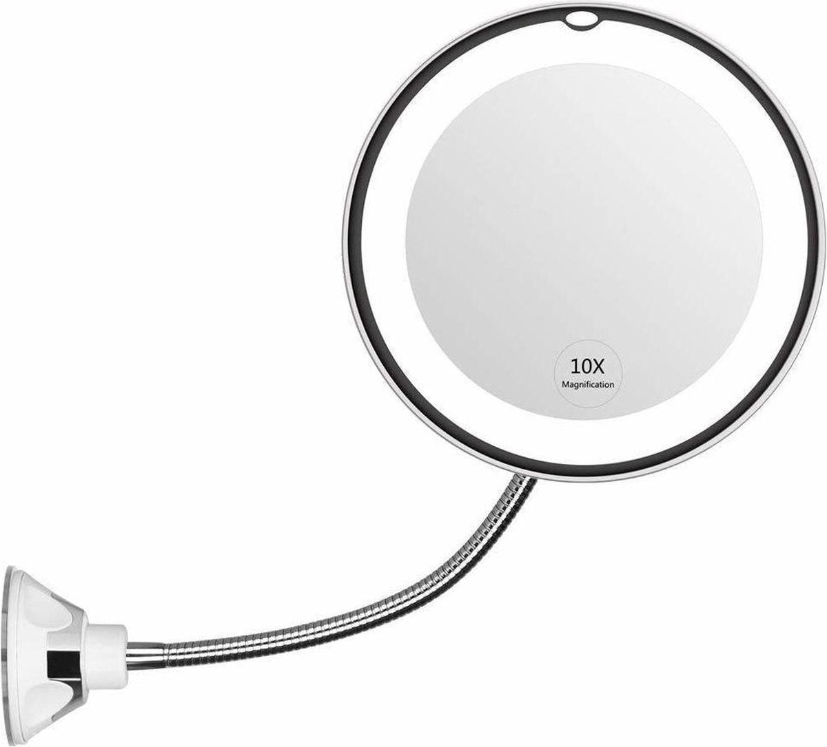 Dermarolling Flexibele Make-up Spiegel - 10x zoom Inclusief LED Verlichting