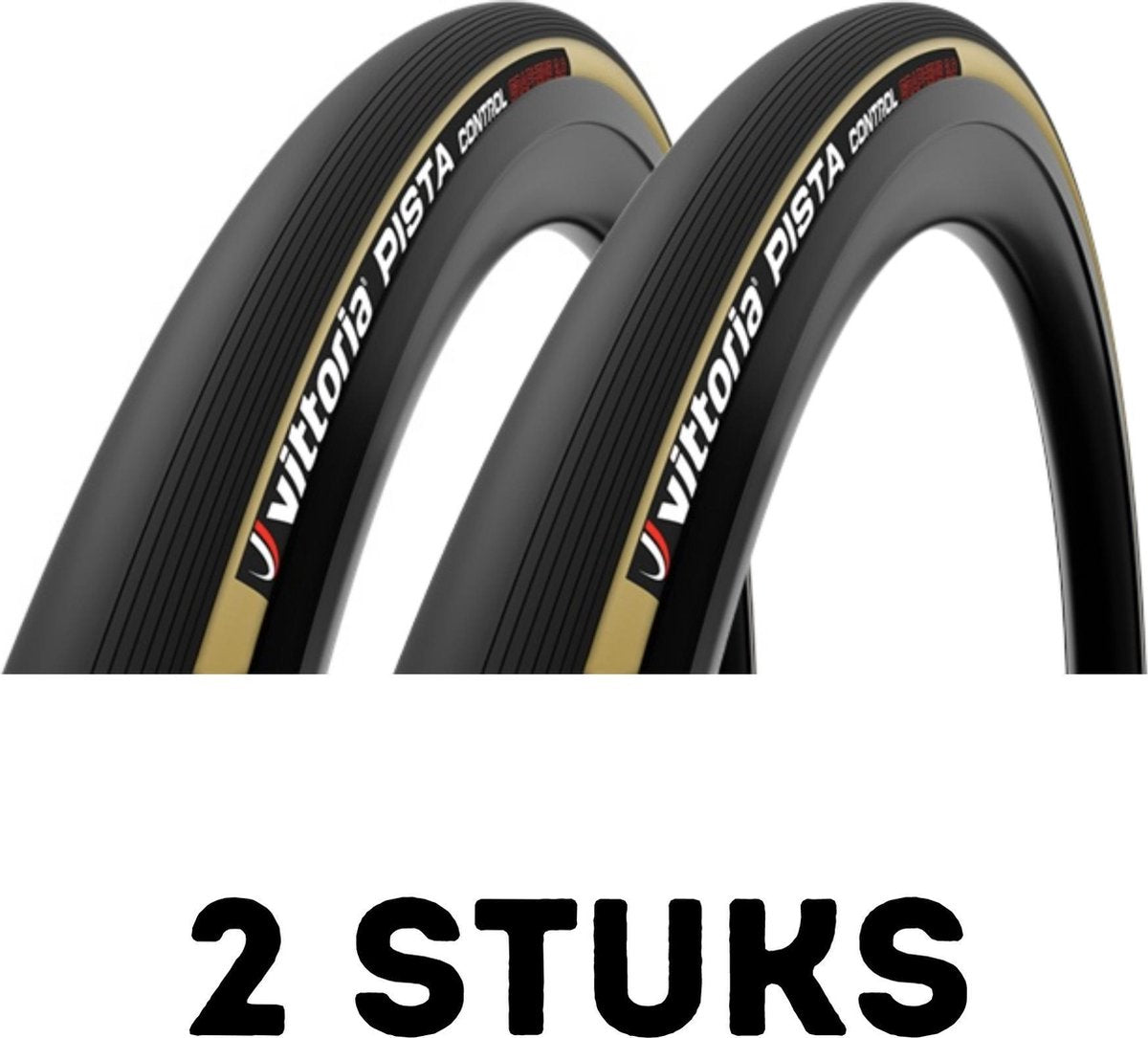Fietsband - Buitenband - Set van 2 - Pista G+ 28 x 7/8 (23-622) zwart/beige