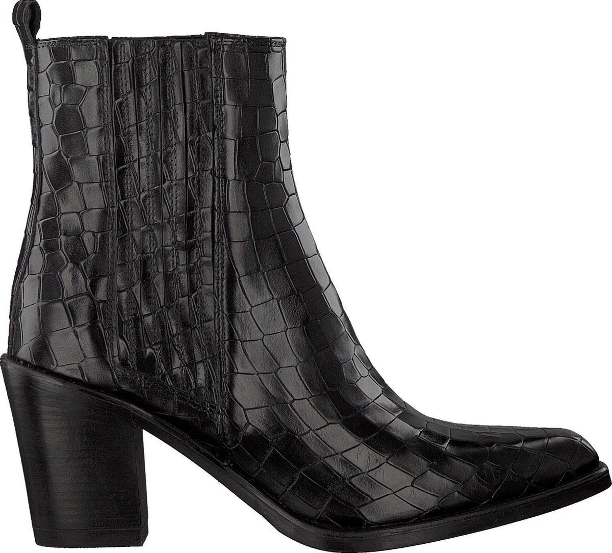 Notre-V 04a-201 Enkellaarsjes - Enkelboots - Dames - Zwart - Maat 39