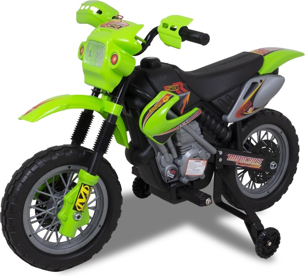 Kijana Elektrische Crossmotor - Accu motor - Zijwieltjes - Groen
