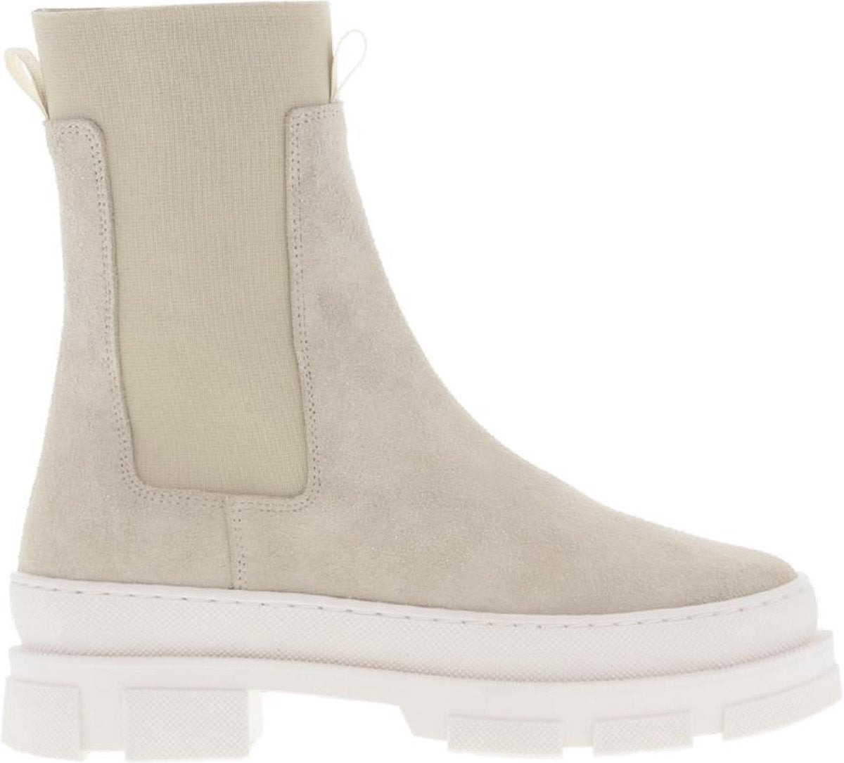 Tango | Romy welt new 1-c beige suede chelsea boot - beige sole | Maat: 37