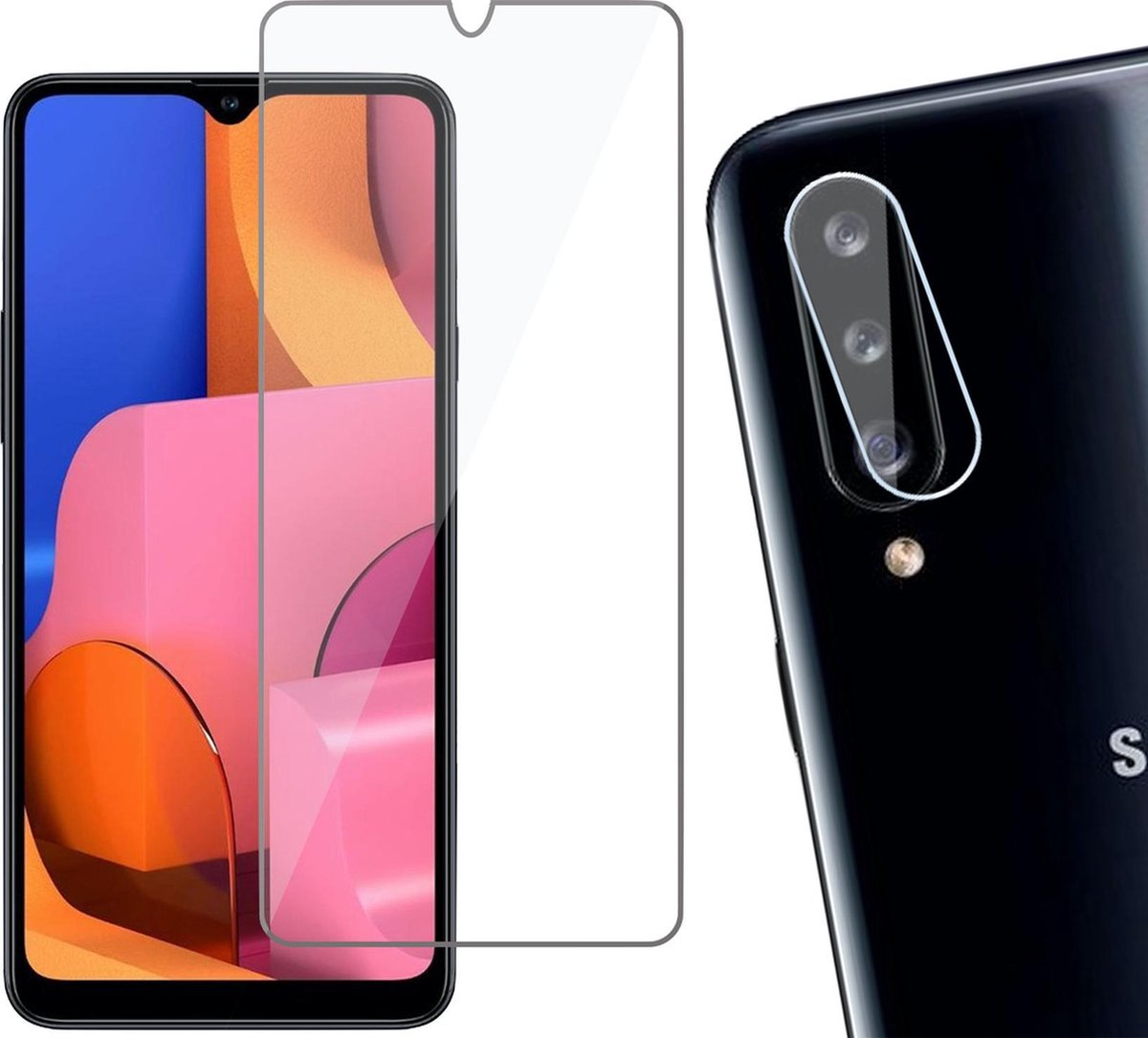 Beschermglas Samsung A20s Screenprotector - Samsung Galaxy A20s Screen Protector Glas en Samsung A20s Screenprotector Camera