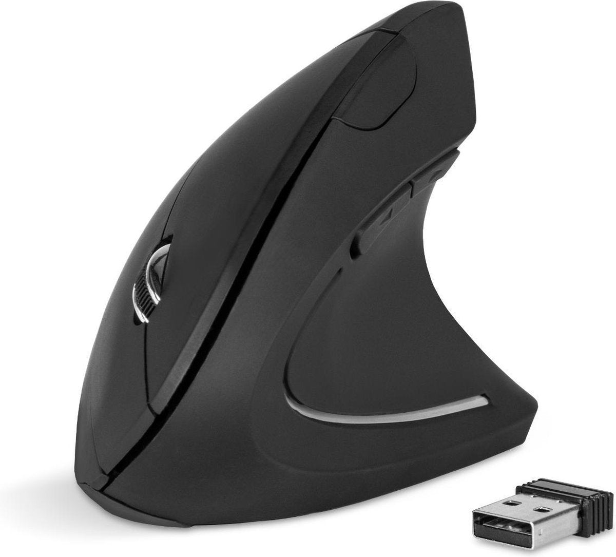 Ergonomische muis voor PC laptop Computer - Draadloze Muis - Zwart