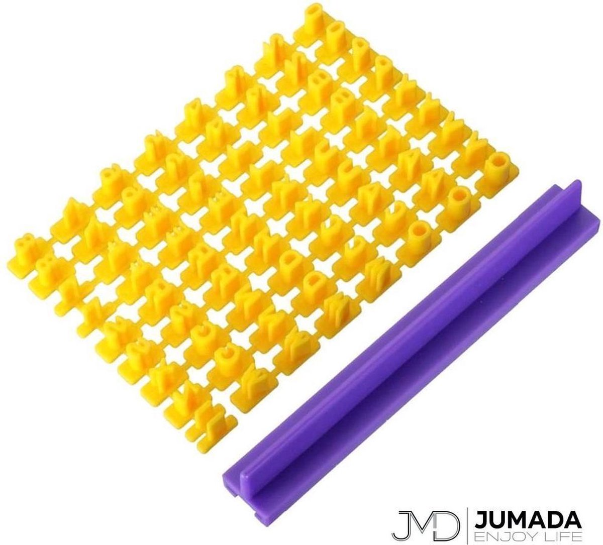Jumada's Koekjes Stempelset - Koekvorm Stempel - Letters - Tekst - Geel