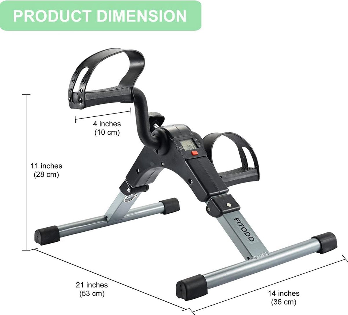 Stuelfiets -Zinaps Mini Fahrrad Pedaltrainer Für Arm-und Beintrainer Heimtrainer MIT LCD-Monitor (WK 02130)