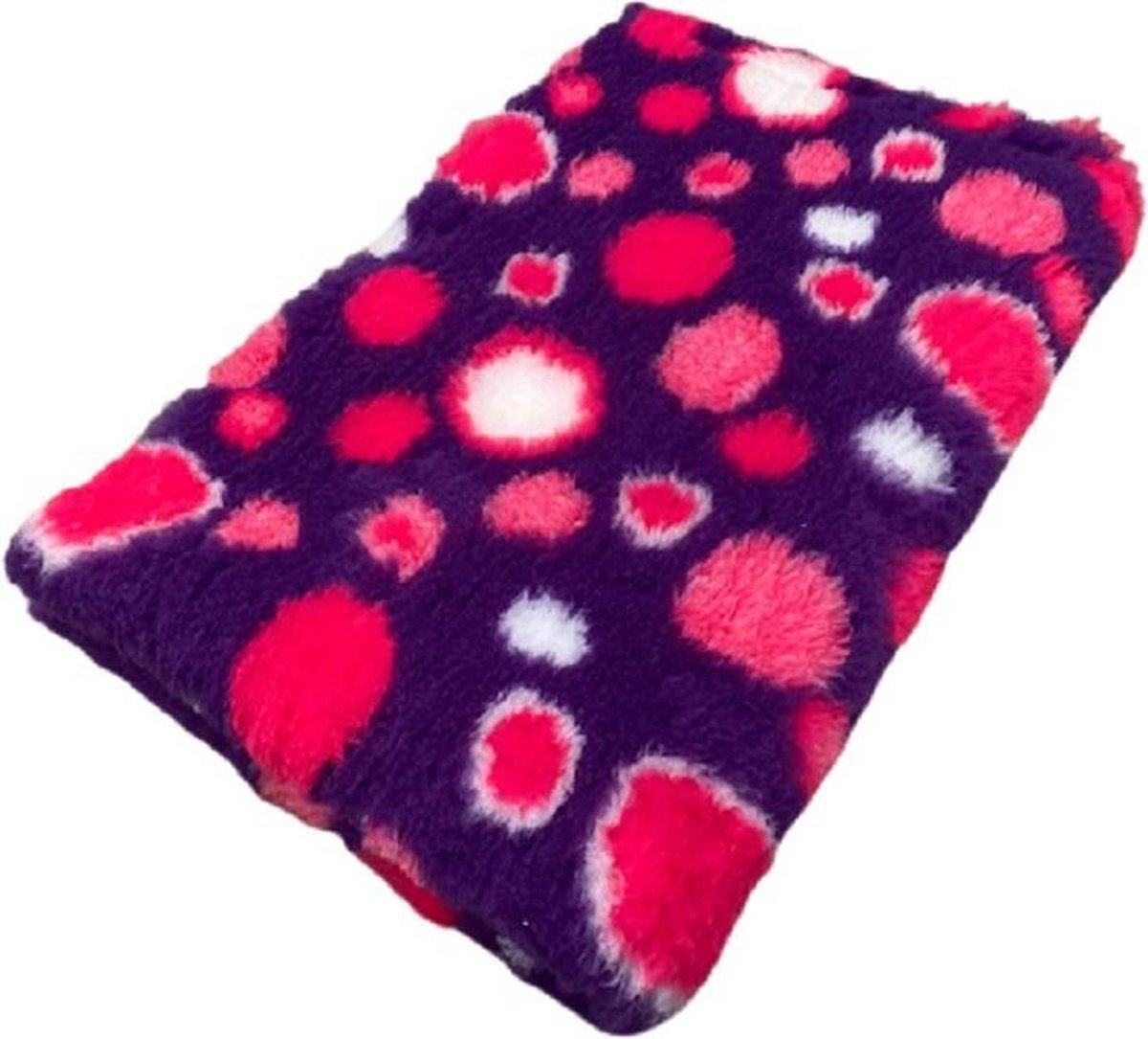 2 Stuks - Vetbed - Hondenkleed - Dierenmat - Dierenkleed - Circles Paars Roze Wit - latex anti-slip 75 x 50 cm - Machine wasbaar
