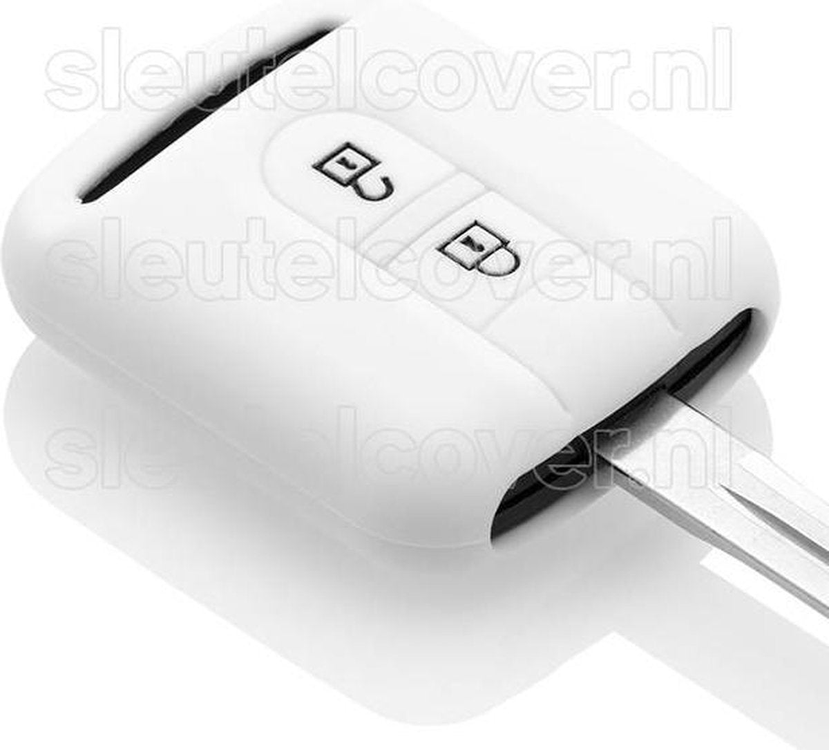 Nissan SleutelCover - Wit / Silicone sleutelhoesje / beschermhoesje autosleutel
