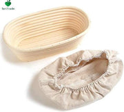 ToriTrade Rijsmandje met Deegkleed-Ovaal Banneton voor Deeg Rijzen en Brood Bakken- Proofing Rattan Bask- Opbergmanden
