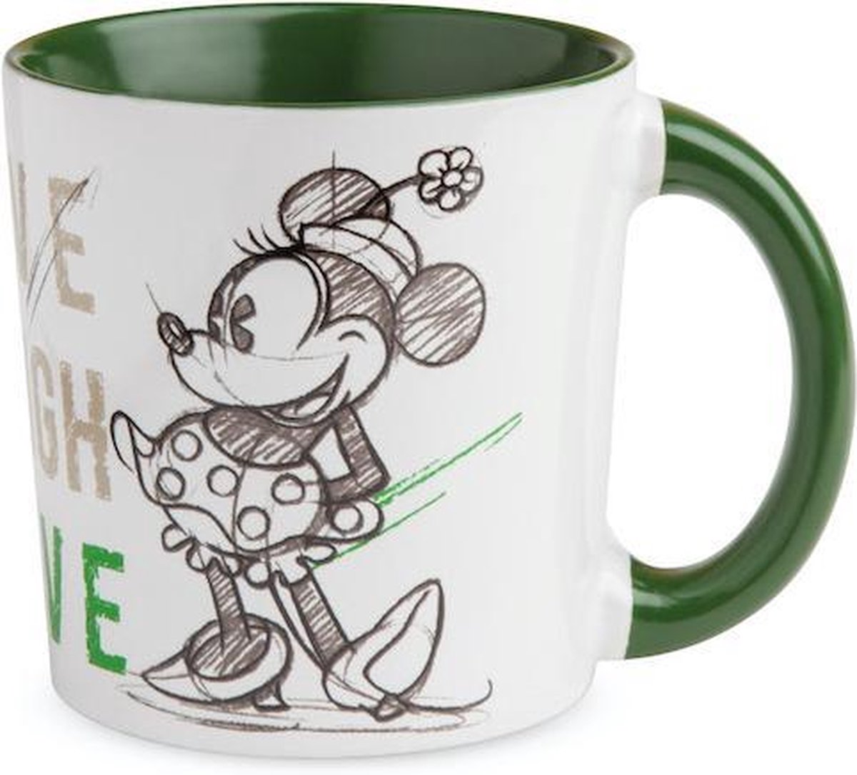 Disney Egan Mok Minnie Mouse Live Laugh Love Groen 9