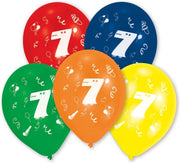 10 Latex Balloons Number 7 25.4 cm/10