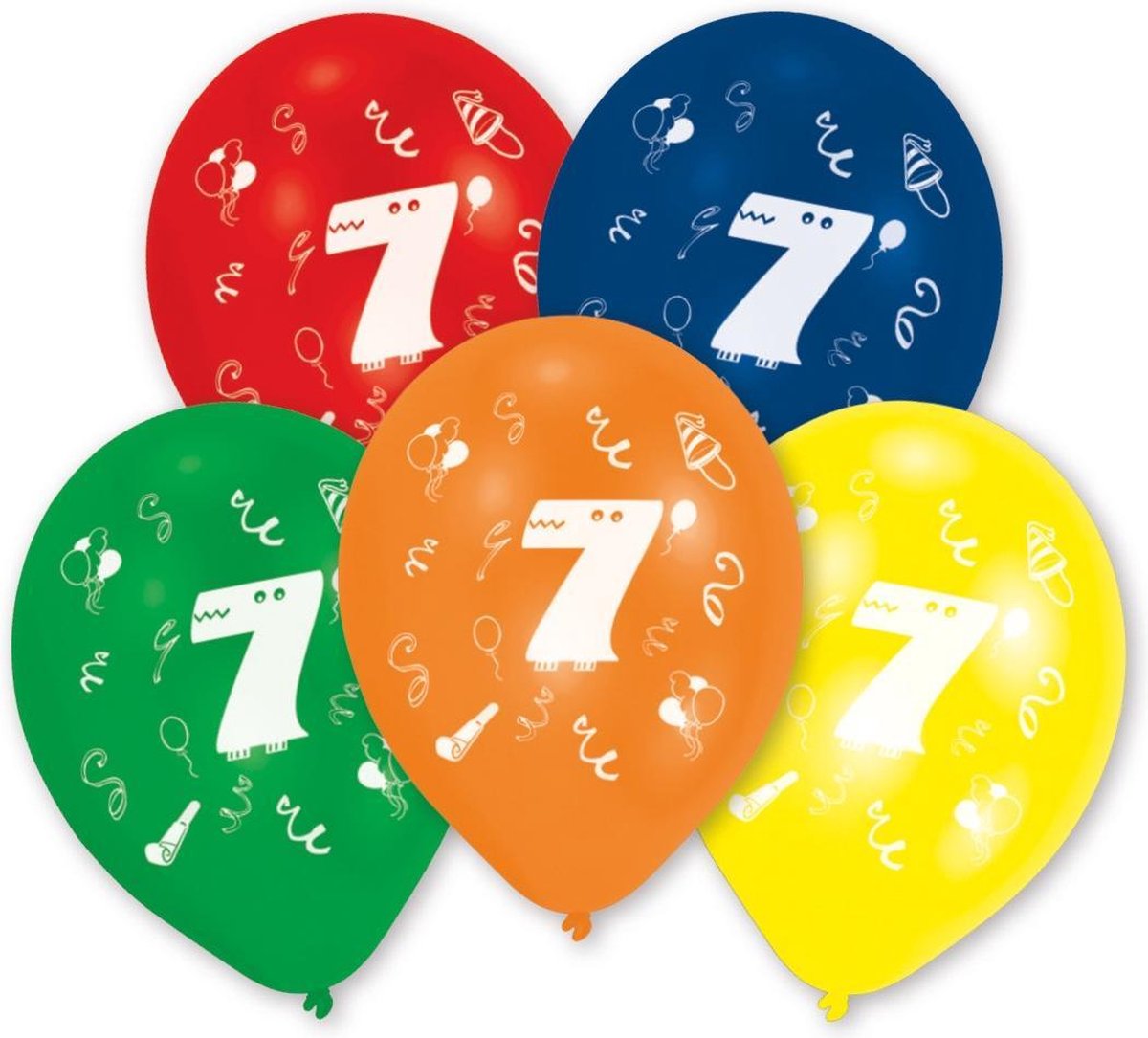 10 Latex Balloons Number 7 25.4 cm/10
