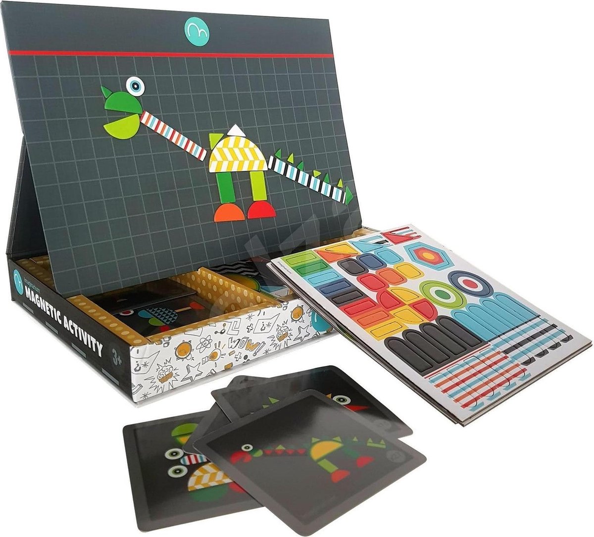 Imaginarium 2 in 1 Speelset met Magneten - Magnetisch Boek om Figuren te Maken en Memospel - 219 Onderdelen