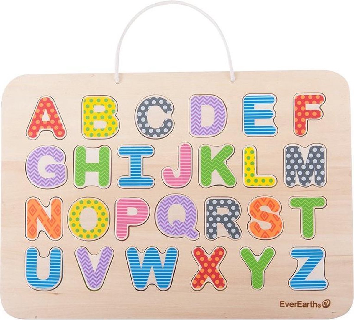 Everearth Magneetbord/puzzel Met Letters 32x27 Cm