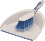 Vuilblik met Handveger - Wit/Blauw