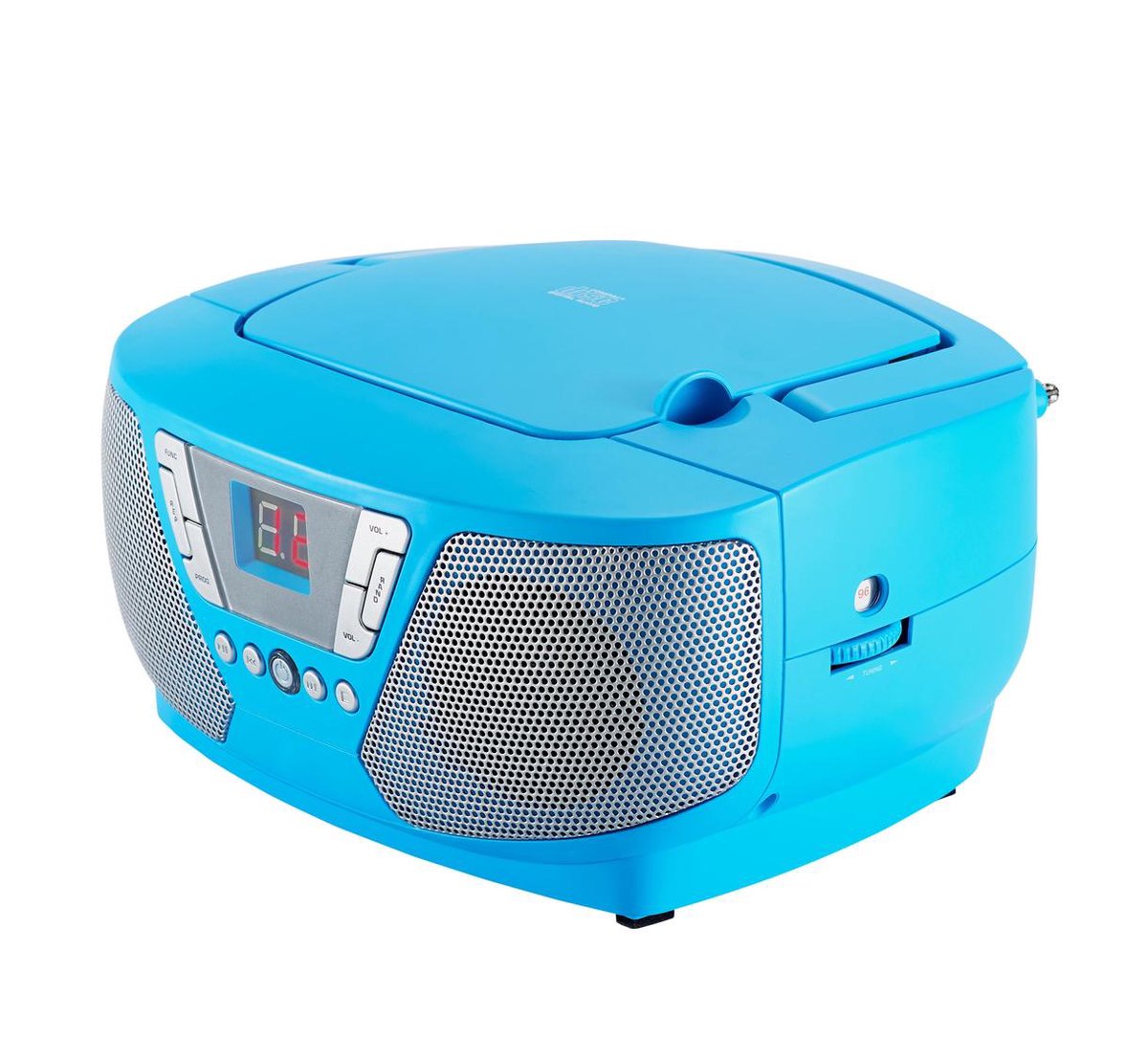 Bigben CD60BL - Draagbare Radio CD-Speler met 400 Stickers - Blauw