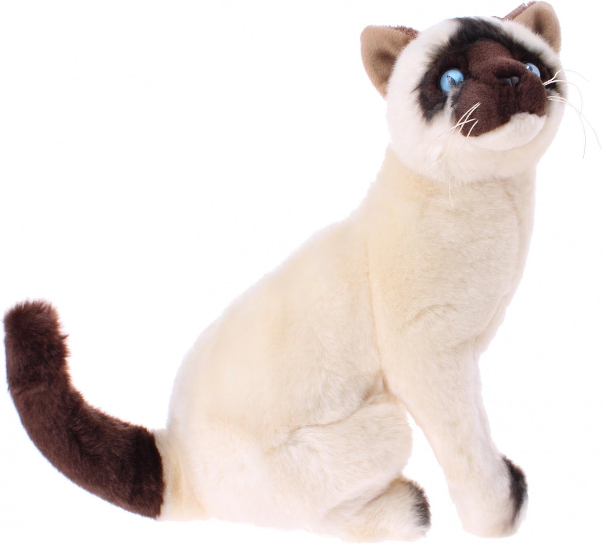 Bicolini Knuffel Siamese Kat 28 Cm Pluche Wit