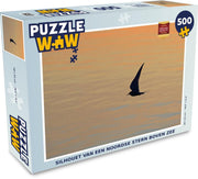 Puzzel Noordse stern 500 stukjes - Silhouet van een Noordse stern boven zee