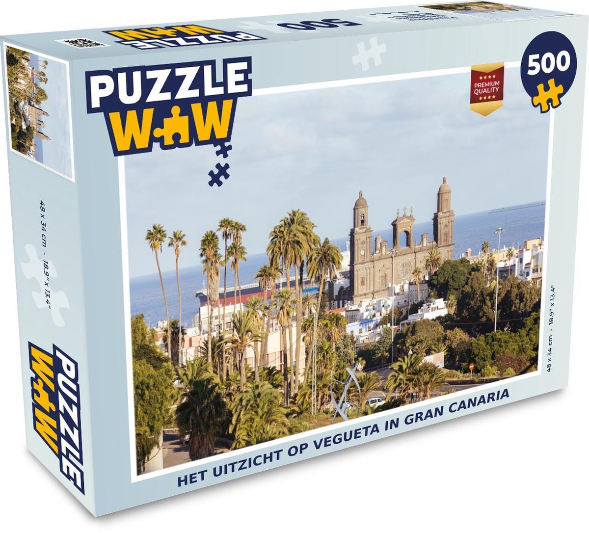 Puzzel Gran Canaria 500 stukjes - Het uitzicht op Vegueta in Gran Canaria
