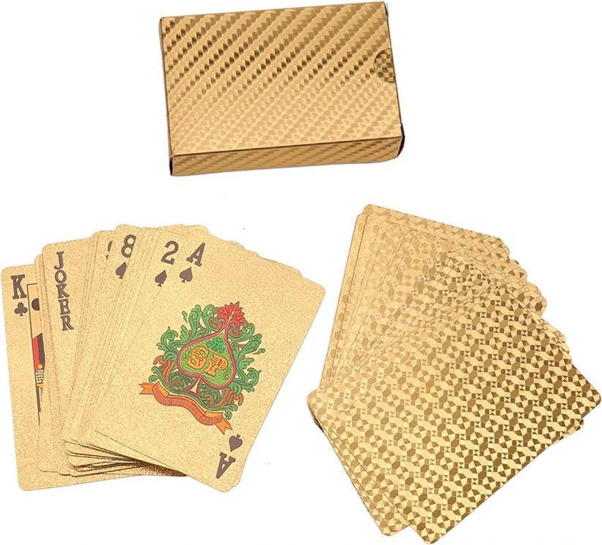 Game Dek Goudfolie Poker Set Plastic Magic Card Waterdicht Kaarten Magic 24K Gold Speelkaarten Poker