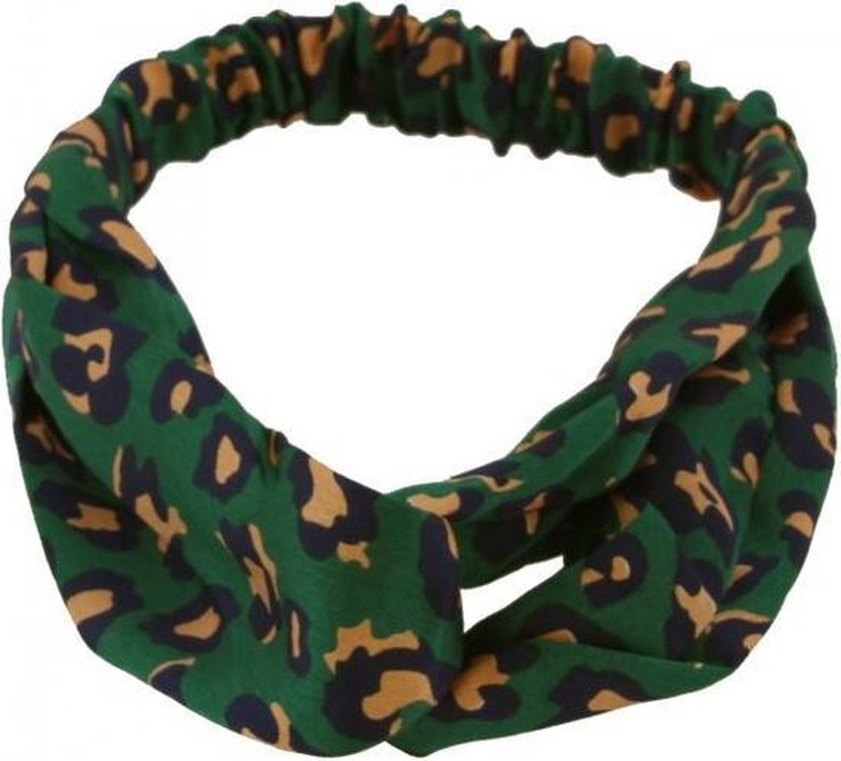 Haarband Green Leo|Chiffon|Groen luipaardprint