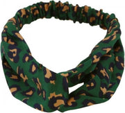 Haarband Green Leo|Chiffon|Groen luipaardprint