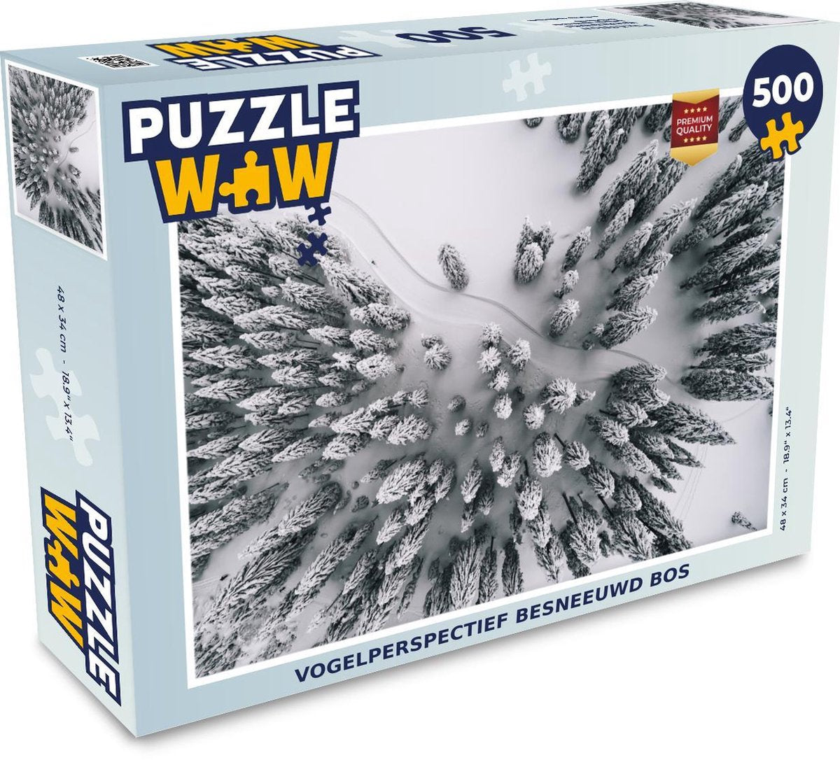 Puzzel Bos - Sneeuw - Winter - Legpuzzel - Puzzel 500 stukjes
