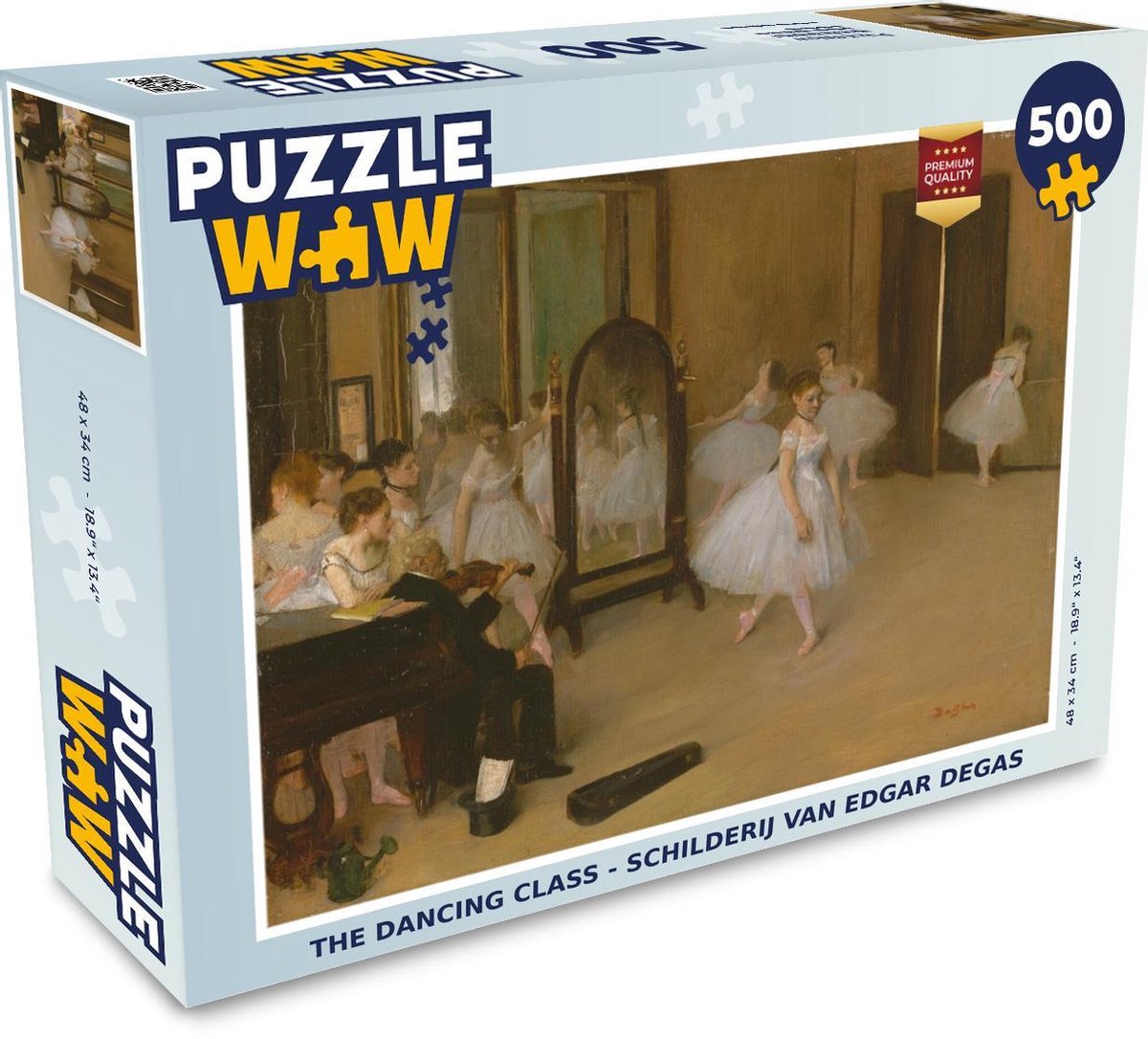 Puzzel 500 stukjes Edgar Degas - The Dancing Class - Schilderij van Edgar Degas  - PuzzleWow heeft +100000 puzzels
