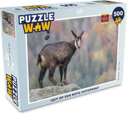 Puzzel Geiten 500 stukjes - Geit op een rots fotoprint