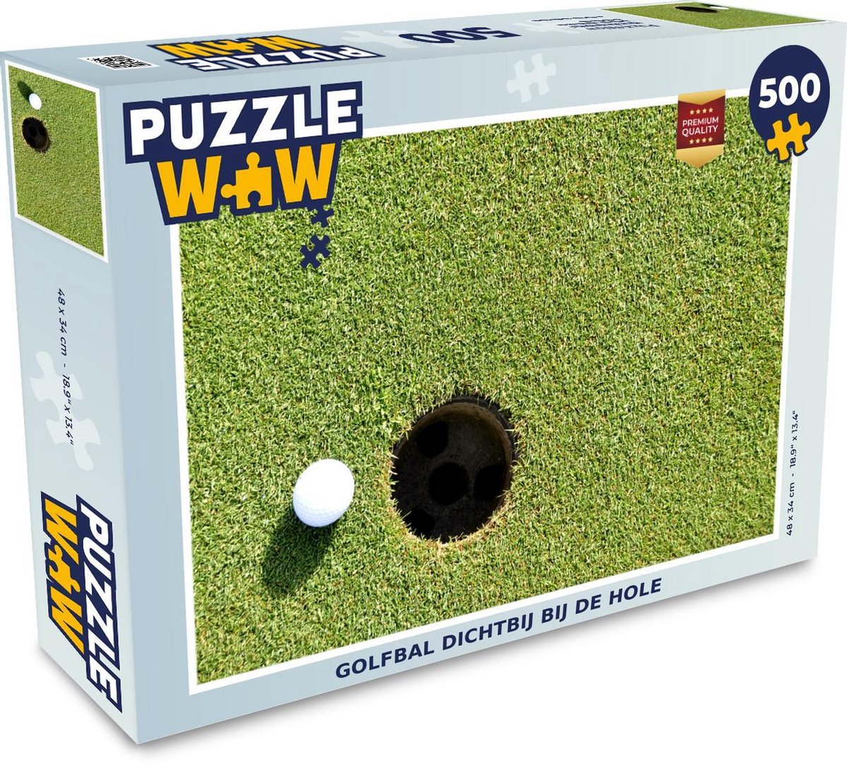 Puzzel 500 stukjes Golf - Golfbal dichtbij bij de hole  - PuzzleWow heeft +100000 puzzels