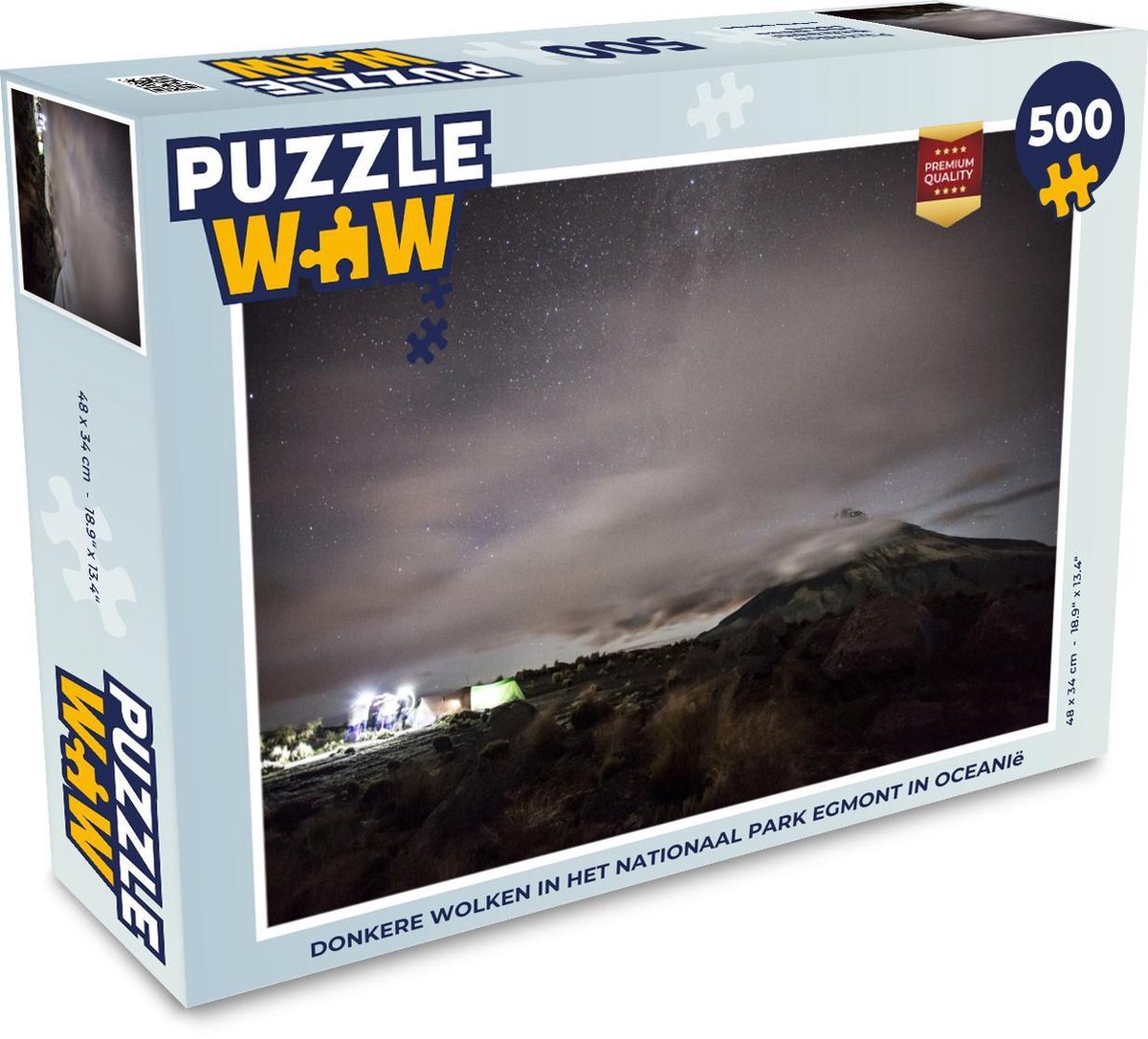 Puzzel 500 stukjes Nationaal park Egmont - Donkere wolken in het Nationaal park Egmont in Oceanië  - PuzzleWow heeft +100000 puzzels