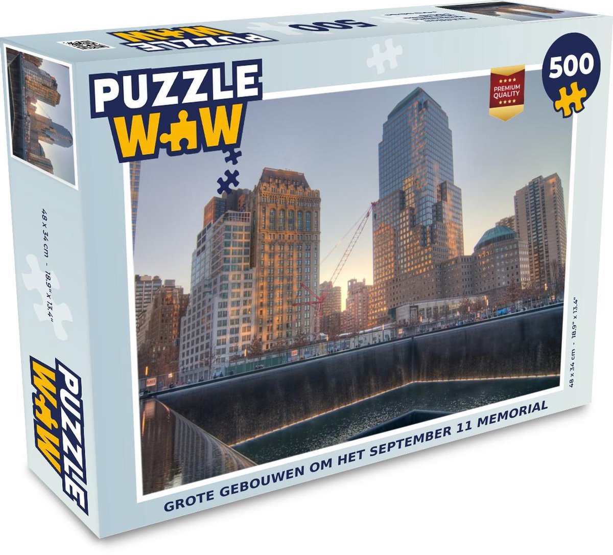 Puzzel 500 stukjes National September 11 Memorial - Grote gebouwen om het September 11 Memorial PuzzleWow heeft +100000 puzzels