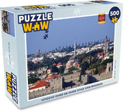 Puzzel 500 stukjes Oude stad van Rhodos - Uitzicht over de Oude stad van Rhodos  - PuzzleWow heeft +100000 puzzels