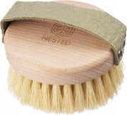 Nested | Body Massage Dry Brush | Lichaamsborstel met Ananasleer Handvat (Piñatex) | Biologische Droogborstel