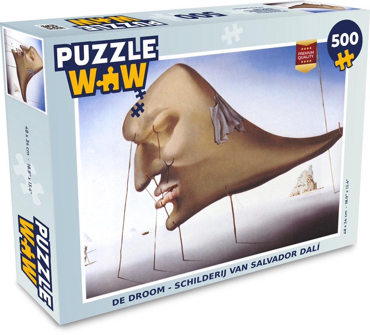 Puzzel 500 stukjes Salvador Dali - De droom - schilderij van Salvador Dalí puzzel 500 stukjes  - PuzzleWow heeft +100000 puzzels
