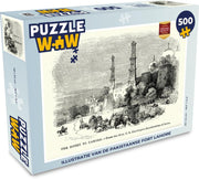 Puzzel 500 stukjes Fort Lahore illustratie - Illustratie van de Pakistaanse Fort Lahore PuzzleWow heeft +100000 puzzels