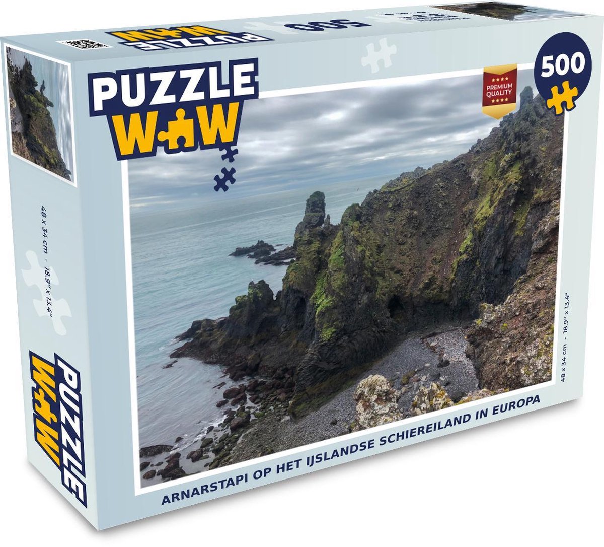 Puzzel - 500 stukjes - Arnarstapi op het IJslandse schiereiland in Europa